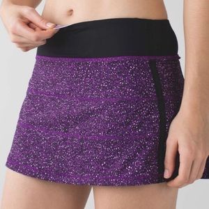LULULEMON Pace Rival II Skirt Purple Size 4Tall 15